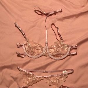 Pink Lacy Lingerie Set